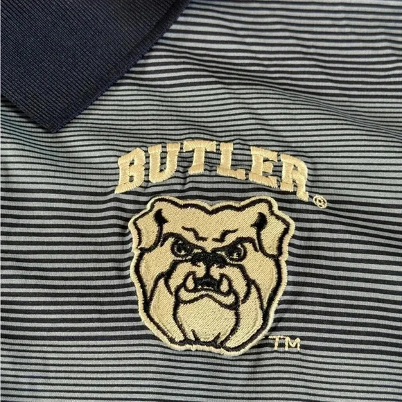 Butler Pro Edge Men’s Golf Polo Striped Shirt Size XL Embroidered Logo - Picture 5 of 9